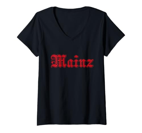 Damen Mainz Fanartikel Aufstieg Retro T-Shirt mit V-Ausschnitt Damen Mainz Fanartikel Aufstieg Retro T-Shirt mit V-Ausschnitt von Mainz Fanartikel