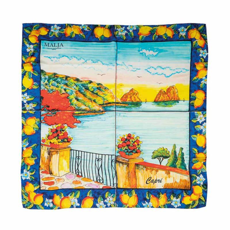 Sunset Capri Serenity Seidenschal Mit Sunset-Design Sunset Capri Serenity Seidenschal Mit Sunset-Design von MaiolicaDesign