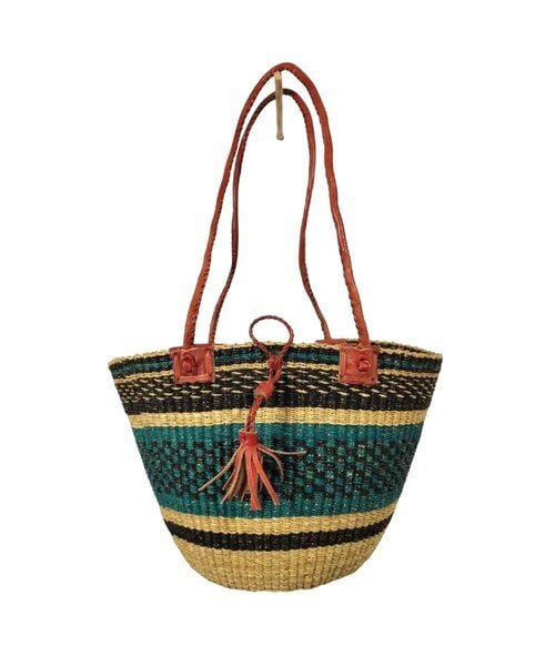 Maishameanslife Bolga Schultertasche - Einkaufs- & Handtasche - 30cm von Maishameanslife