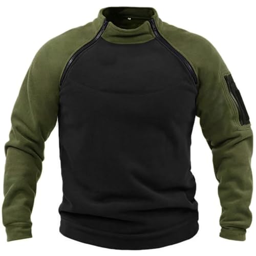 Maisley Herren Tactical Fleece Sweatshirt Outdoor Taktisch Weich Warm Polar Fleecejacke Männer Fleecepullover Jacke Ohne Kapuze von Maisley