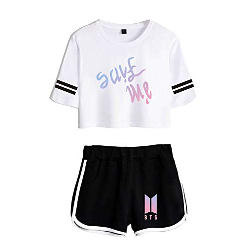 Maisley SaveMe T-Shirt & Kurze Hose Sport Set Bangtan Boys World Tour Love Yourself Suga Jimin Jin Jung Jook J-Hope Rap-Monster V Shorts & Top Sets von Maisley