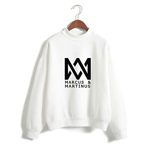 Marcus and Martinus Twin Brother Singer Unisex Rollkragenpullover Sweatshirt Warm Langarm Pullover Herbst Winter Warm Outerwear Fashion Drucken Muster Sweatshirt Casual Sweatjacke von Maisley