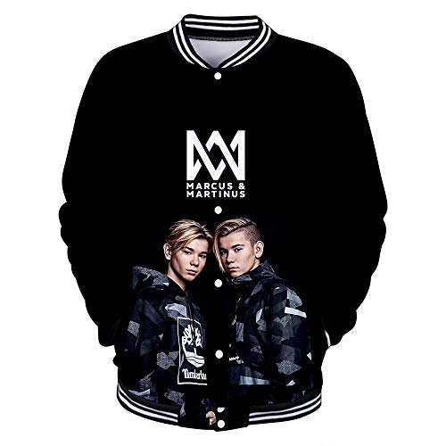 Marcus&Martinus Jacke Baseball Sweatshirt Twins Sänger Fans Pullover Freizeitmäntel Langarm Tops Mode Mäntel für Männer Frauen von Maisley