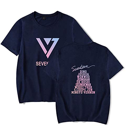 Seventeen T-Shirt KPOP Seventeen Boys Rundhals Kurzarm Tshirt S.COUPS JEONGHAN Joshua Jun Hoshi Wonwoo Woozi DK MINGYU THE8 SEUNGKWAN Vernon Dino Fans Top für Damen Kurzarm von Maisley