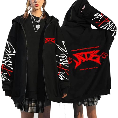 Stray Kids Kapuzenpullover mit Reißverschluss Domin ATE Sport Pullover BangChan Lee Wissen Changbin Hyunjin Han Felix Seungmin I.N Mode Lose Sweatshirt Tops von Maisley