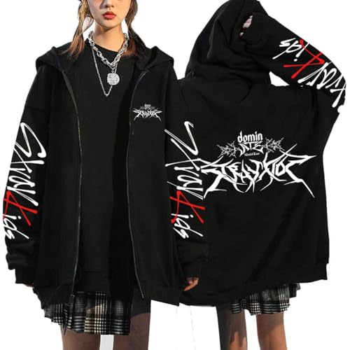 Stray Kids Kapuzenpullover mit Reißverschluss Domin ATE Sport Pullover BangChan Lee Wissen Changbin Hyunjin Han Felix Seungmin I.N Mode Lose Sweatshirt Tops Stray Kids Kapuzenpullover mit Reißverschluss Domin ATE Sport Pullover BangChan Lee Wissen Changbin Hyunjin Han Felix Seungmin I.N Mode Lose Sweatshirt Tops von Maisley