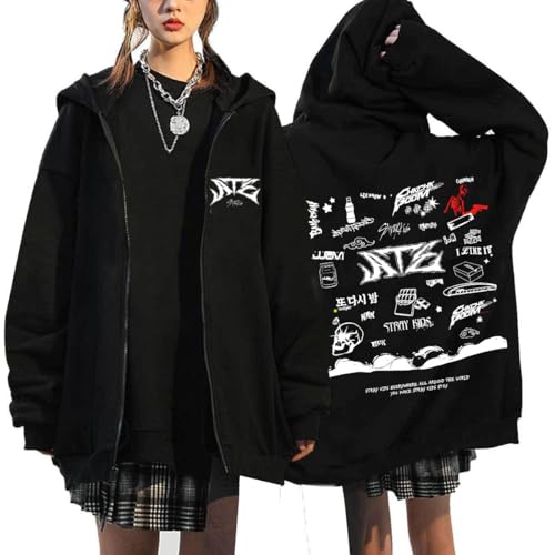 Stray Kids Kapuzenpullover mit Reißverschluss Domin ATE Sport Pullover BangChan Lee Wissen Changbin Hyunjin Han Felix Seungmin I.N Mode Lose Sweatshirt Tops Stray Kids Kapuzenpullover mit Reißverschluss Domin ATE Sport Pullover BangChan Lee Wissen Changbin Hyunjin Han Felix Seungmin I.N Mode Lose Sweatshirt Tops von Maisley