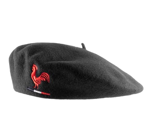 Maison Berblanc - Französische Barett, Baskenmütze wasserabweisend Jules - Noir von Maison Berblanc