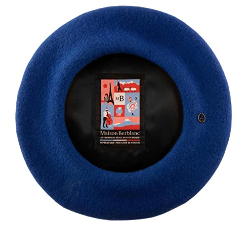 Maison Berblanc - Französische Barett, Baskenmütze wasserabweisend L'élégant - bleu von Maison Berblanc