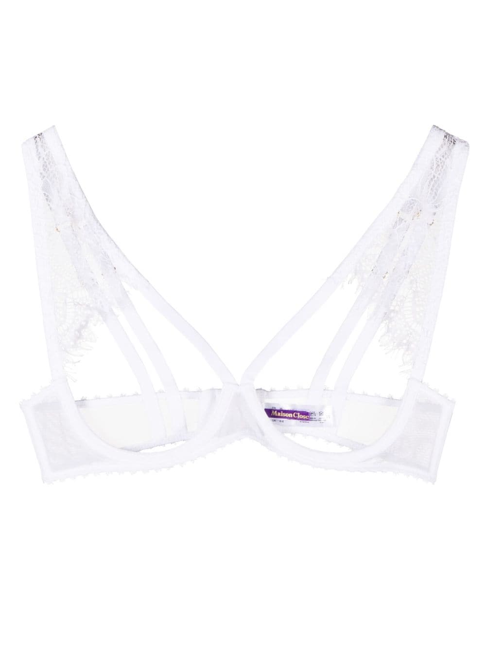 Maison Close Accroche Coeur BH mit Cut-Outs - Weiß von Maison Close