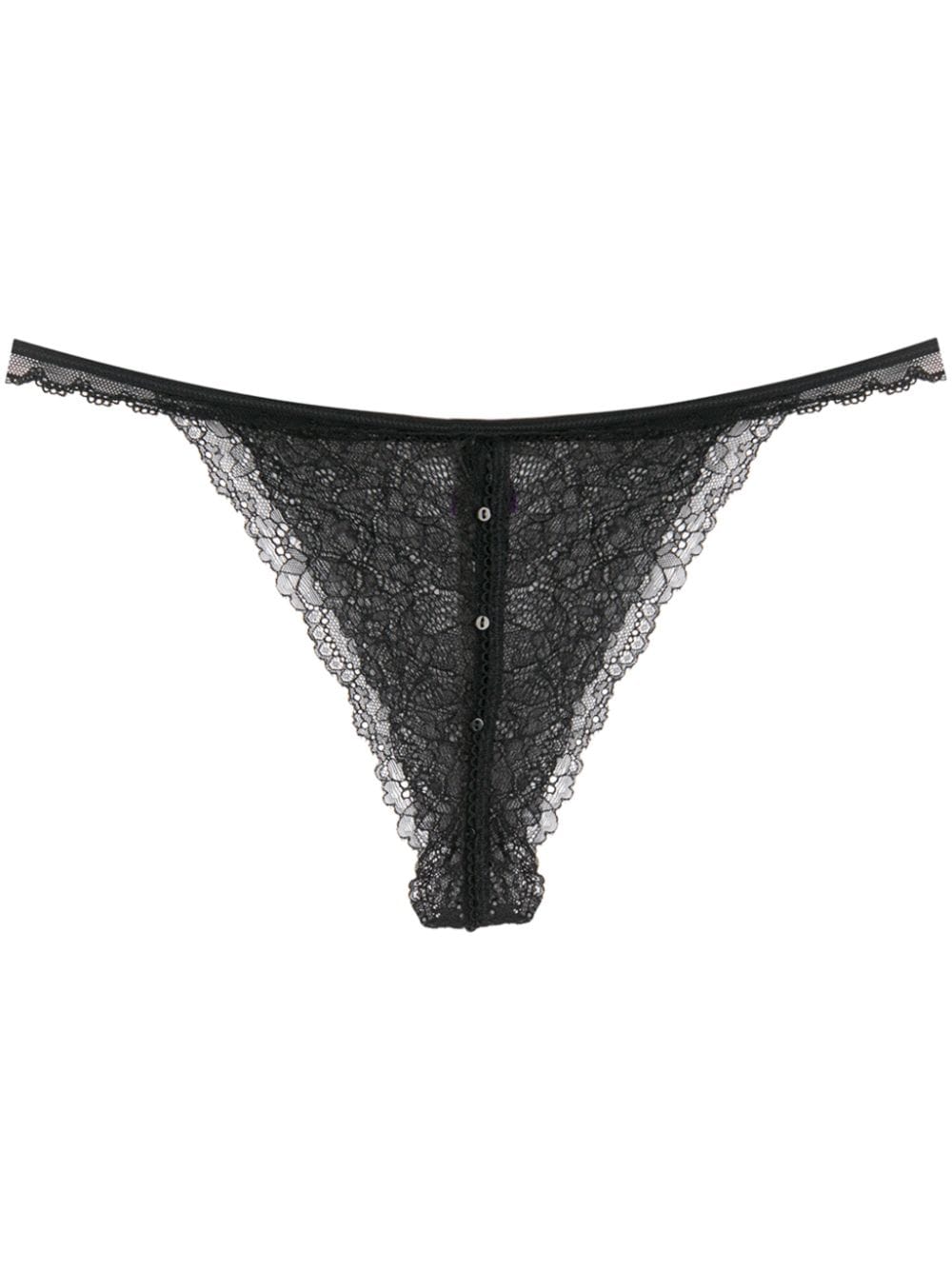 Maison Close 'Le Petit Secret' Tanga mit Cut-Out - Schwarz von Maison Close