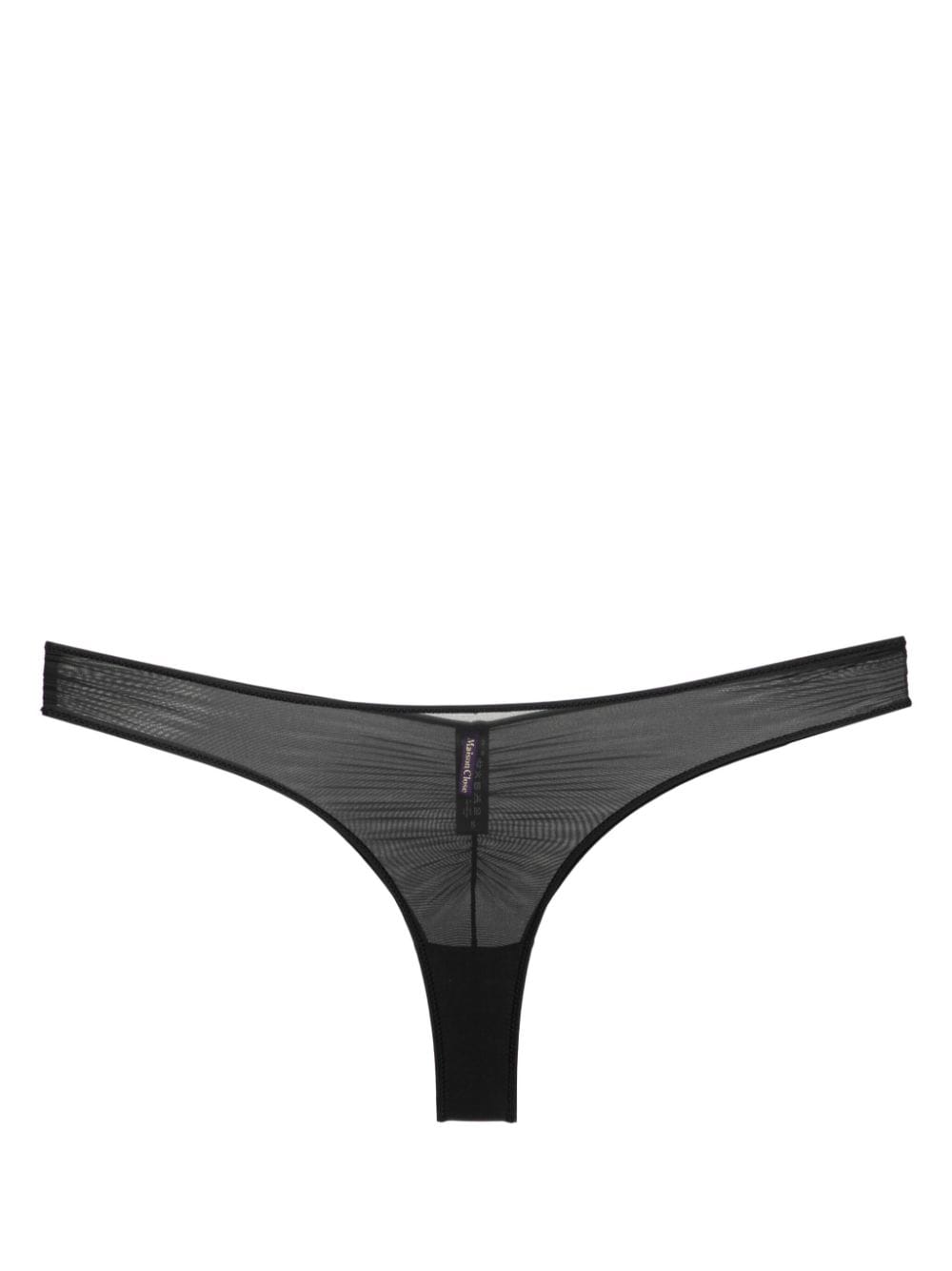 Maison Close Semi-transparenter Tanga - Schwarz von Maison Close