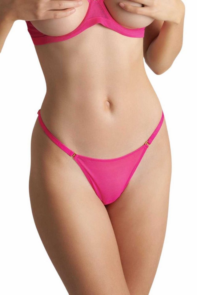 Maison Close String Maison Close Corps a Corps Neon- Mini String Pink/Gold S von Maison Close