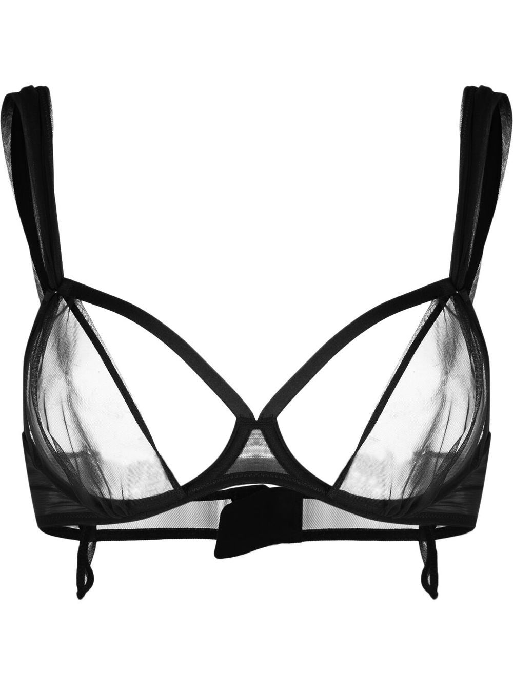 Maison Close Transparenter BH - Schwarz von Maison Close