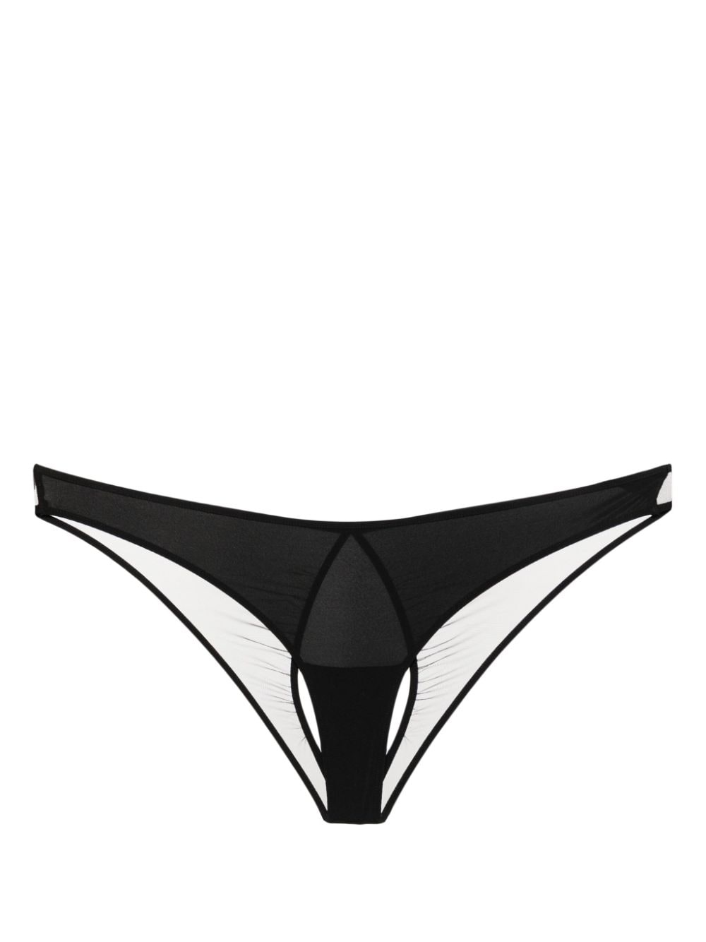 Maison Close Tanga mit Cut-Outs - Schwarz von Maison Close