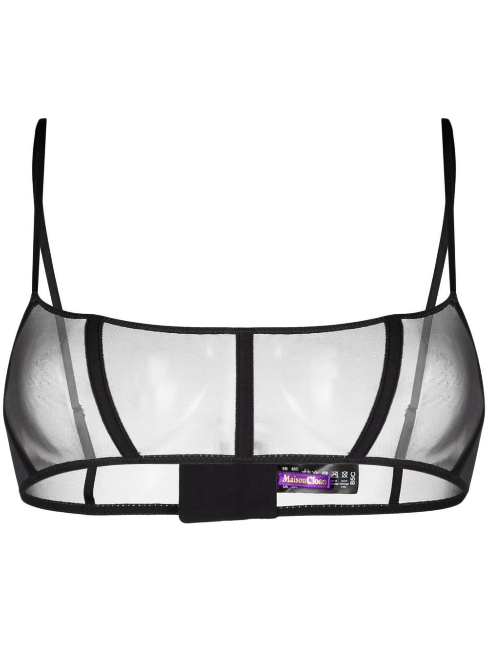 Maison Close Transparenter BH - Schwarz von Maison Close