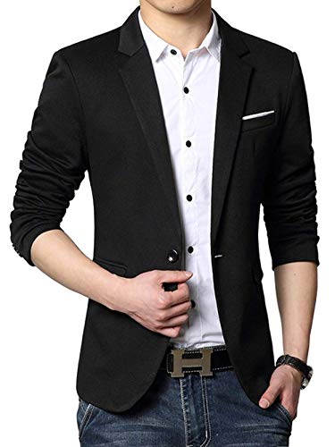 Maison Jardin Nemopter Herren Sakko Jacke Lässig Eleganter Slim Fit Blazer One Button Anzug Jacke Man Herbst und Winter von Maison Jardin