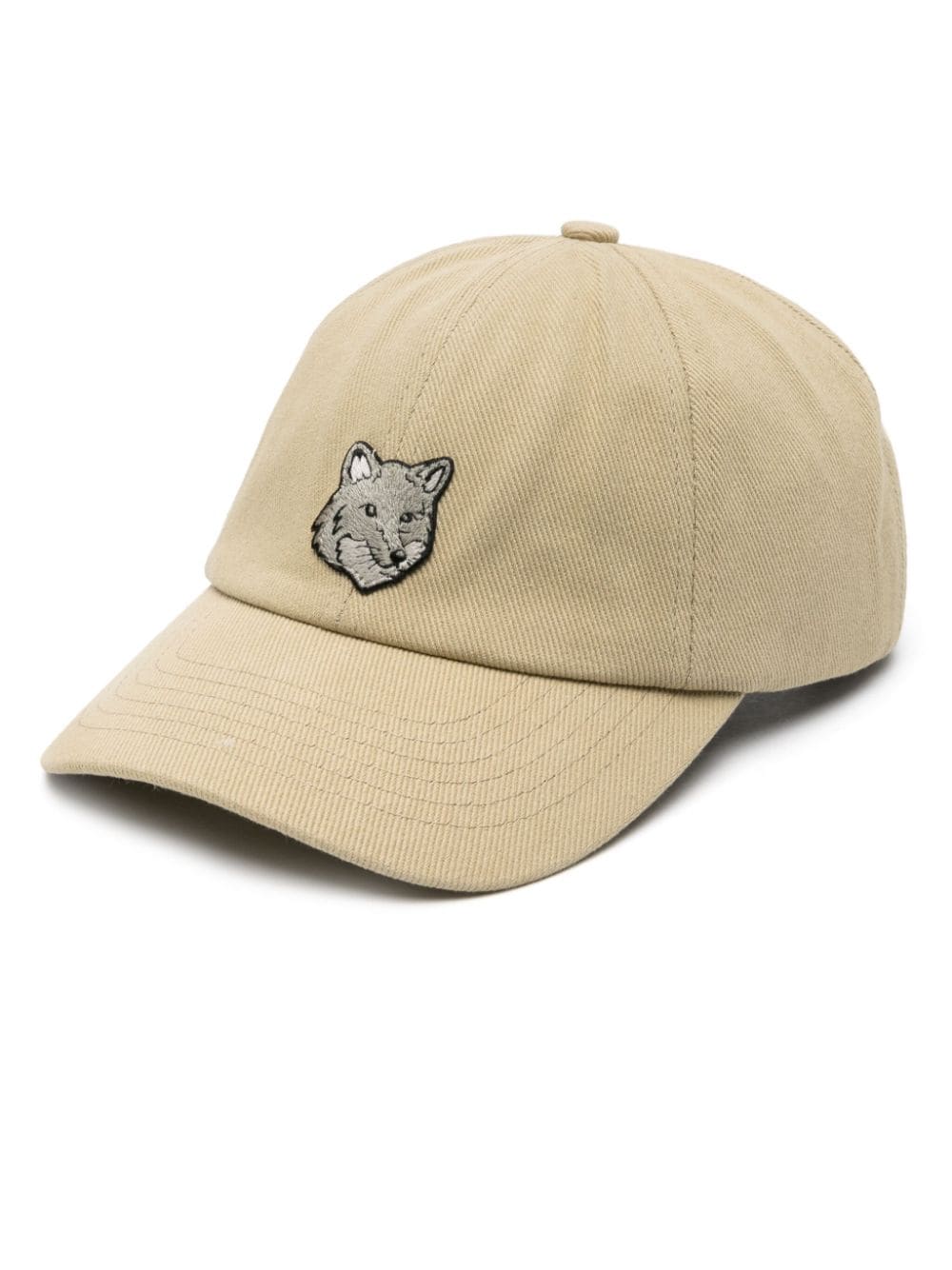 Maison Kitsuné Baseballkappe mit Fuchs-Patch - Nude von Maison Kitsuné