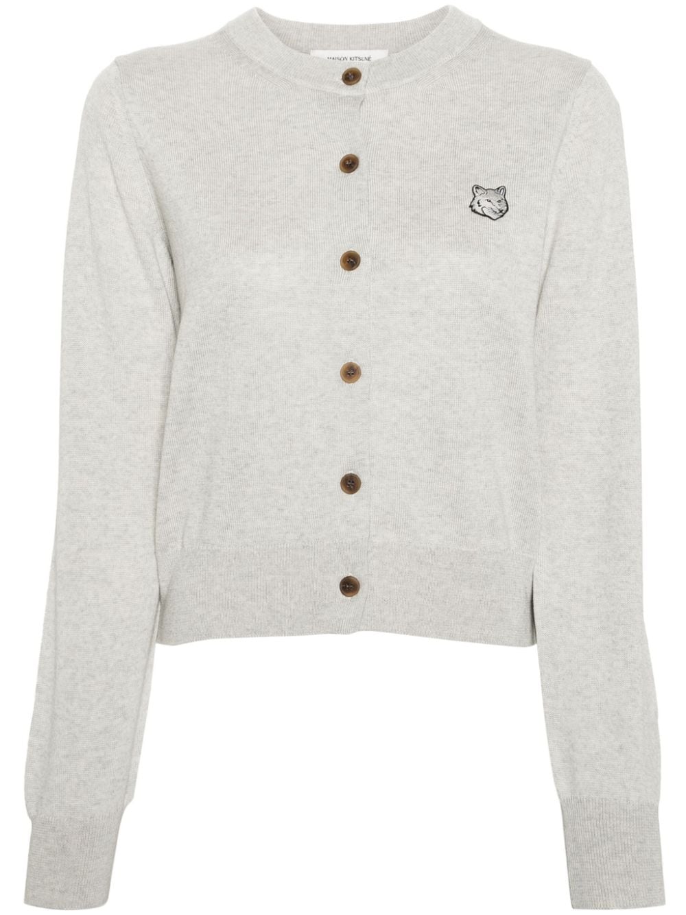 Maison Kitsuné Bold Fox Cardigan - Grau von Maison Kitsuné