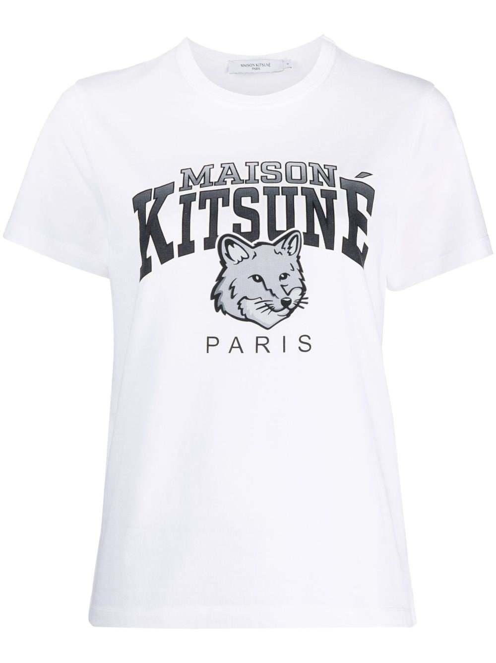 Maison Kitsuné Campus Fox T-Shirt - Weiß von Maison Kitsuné