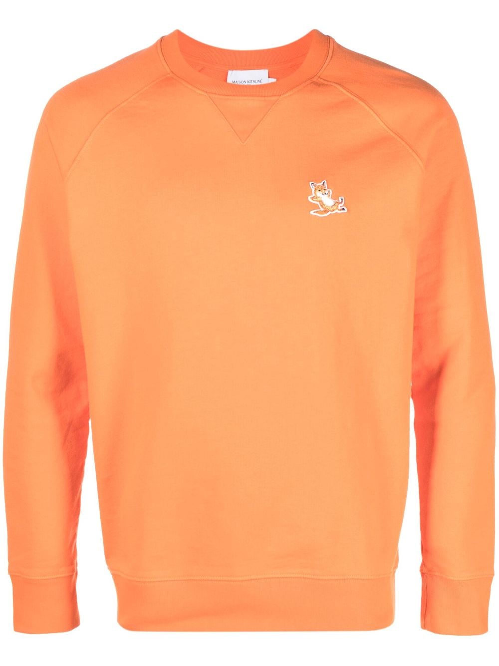 Maison Kitsuné Sweatshirt mit Chillax Fox-Patch - Orange von Maison Kitsuné