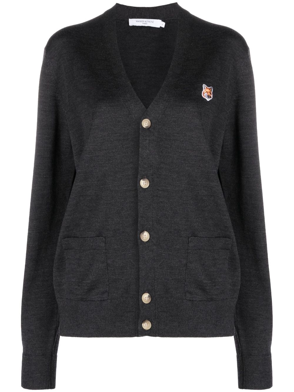 Maison Kitsuné Gerippter Cardigan - Grau von Maison Kitsuné