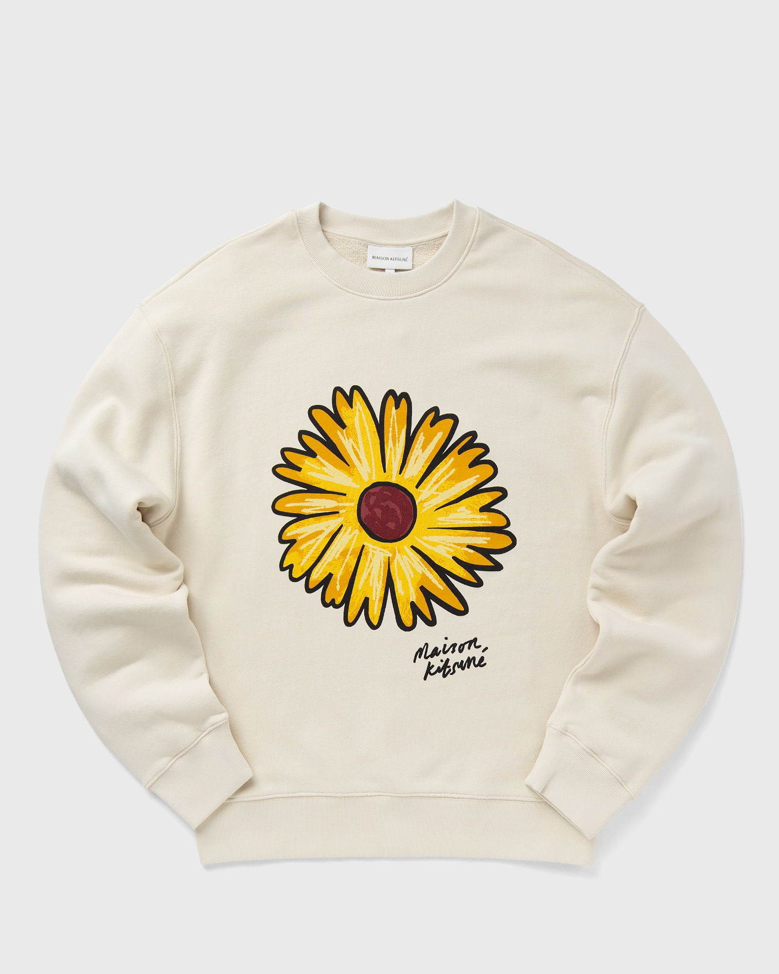 Maison Kitsune FLOATING FLOWER COMFORT SWEATSHIRT men Sweatshirts beige in Größe:M von Maison Kitsune