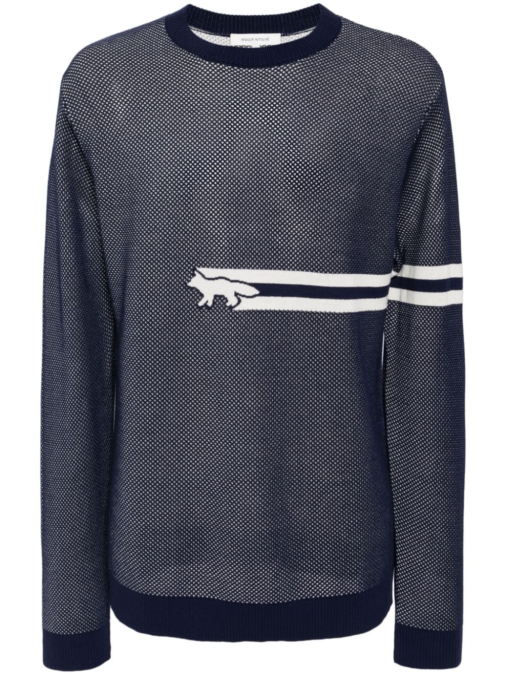 Maison Kitsuné Flash Fox Pullover - Blau von Maison Kitsuné