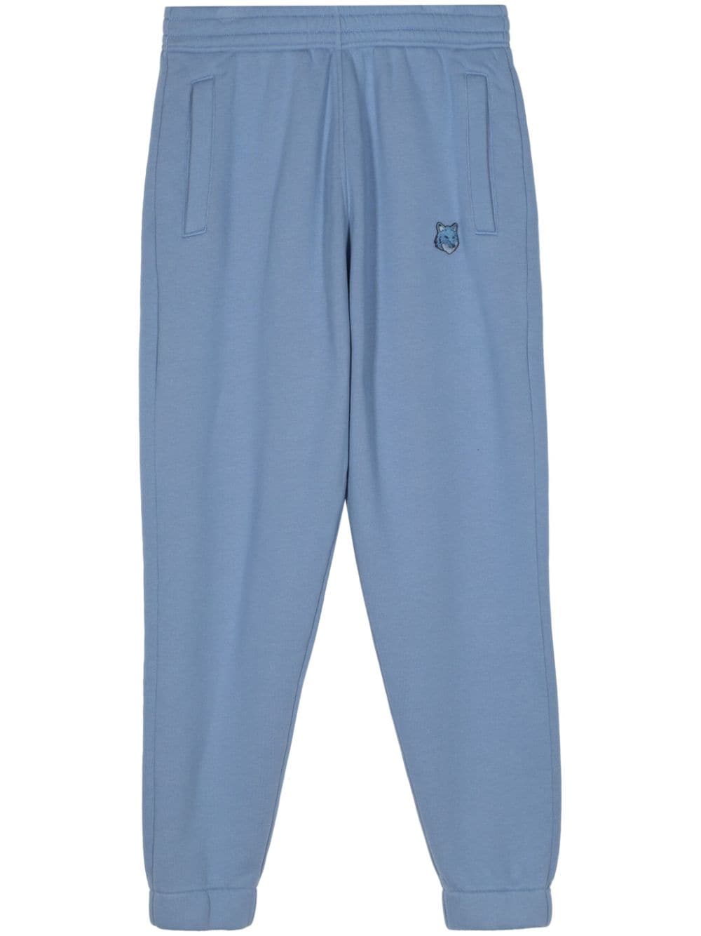 Maison Kitsuné Jogginghose mit Fuchs-Applikation - Blau von Maison Kitsuné