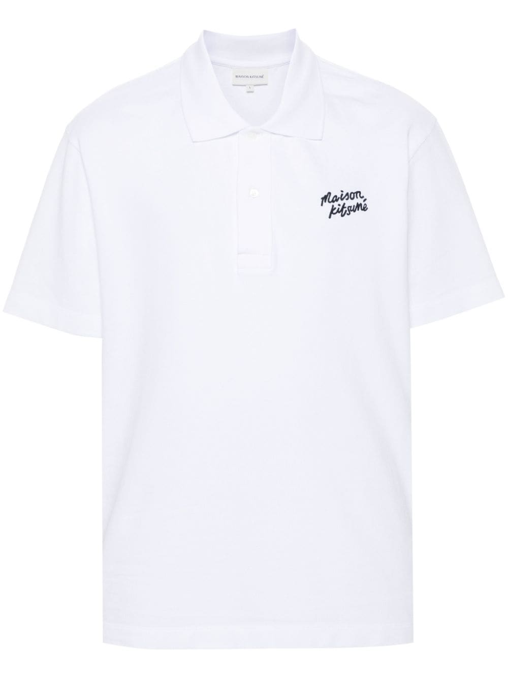 Maison Kitsuné Handwriting Poloshirt - Weiß von Maison Kitsuné