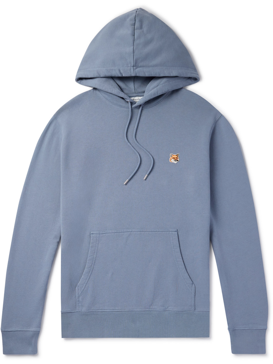 Maison Kitsuné - Logo-Appliquéd Cotton-Jersey Hoodie - Men - Blue - XS Maison Kitsuné - Logo-Appliquéd Cotton-Jersey Hoodie - Men - Blue - XS von Maison Kitsuné