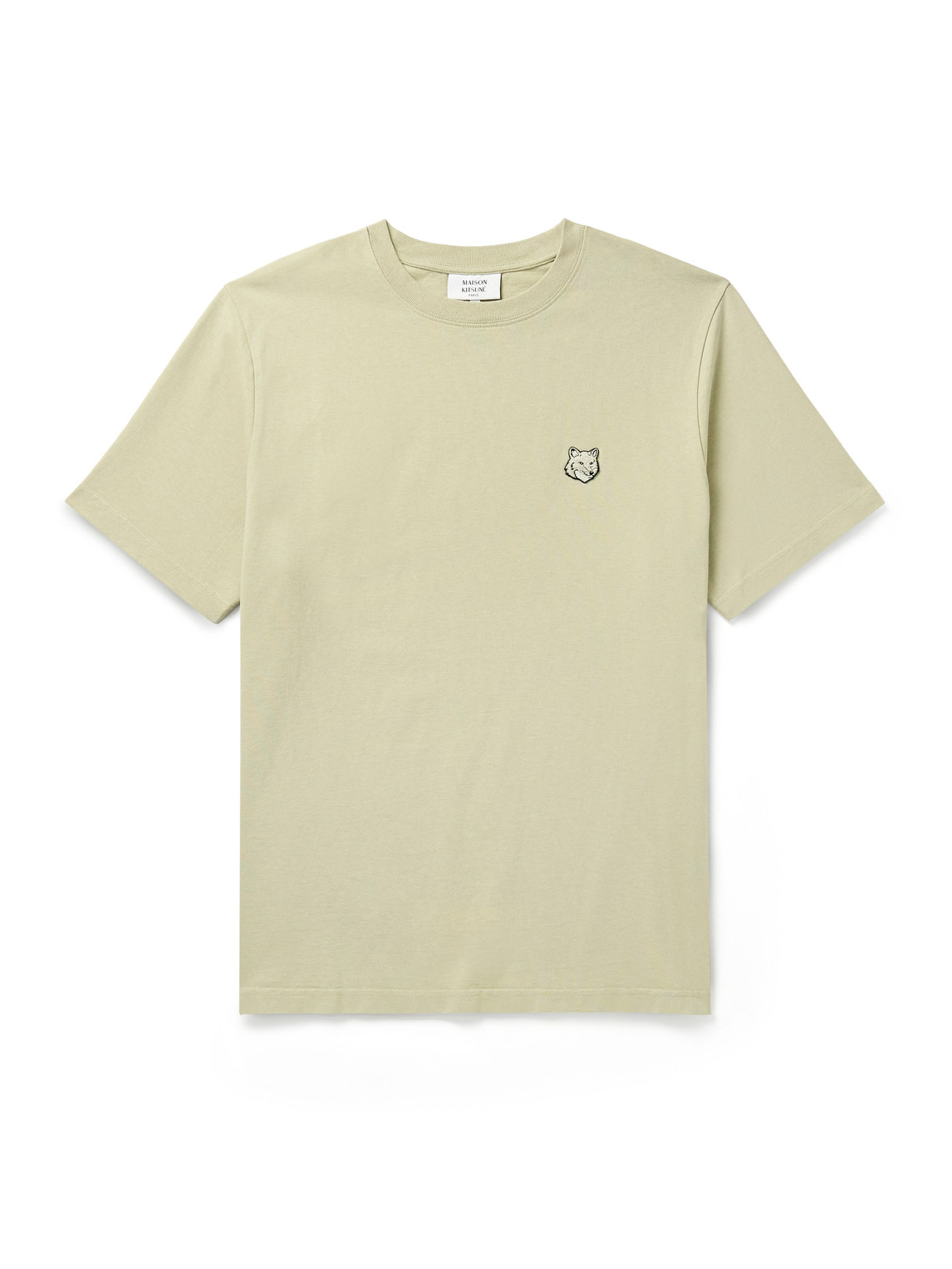 Maison Kitsuné - Logo-Appliquéd Cotton-Jersey T-Shirt - Men - Green - M Maison Kitsuné - Logo-Appliquéd Cotton-Jersey T-Shirt - Men - Green - M von Maison Kitsuné