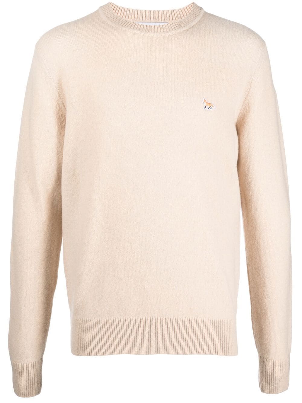 Maison Kitsuné Pullover mit Logo-Patch - Nude von Maison Kitsuné