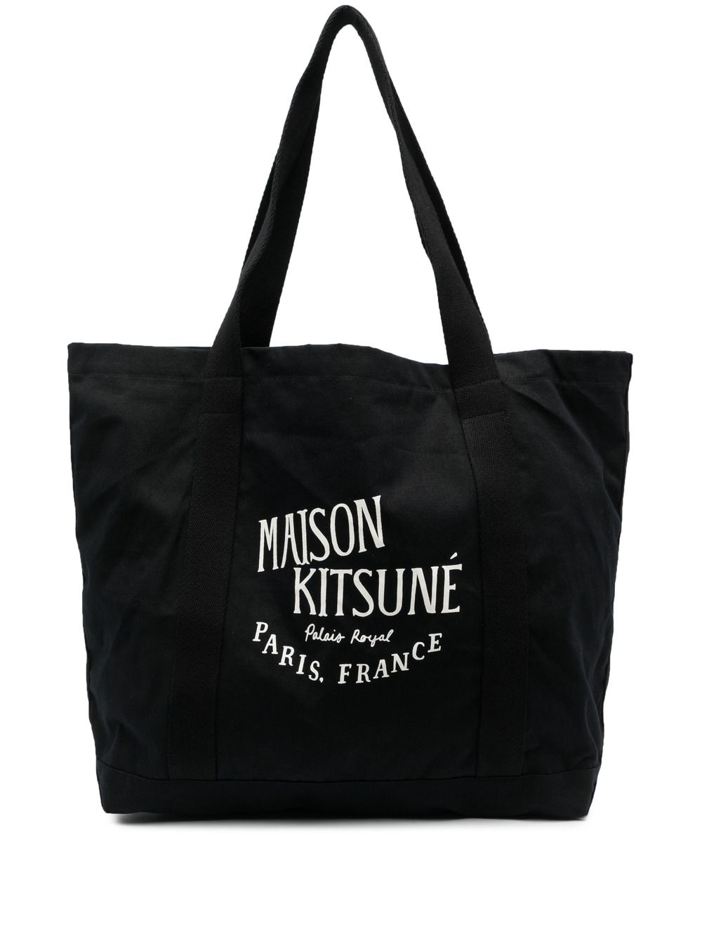 Maison Kitsuné Shopper mit Logo-Print - Schwarz von Maison Kitsuné