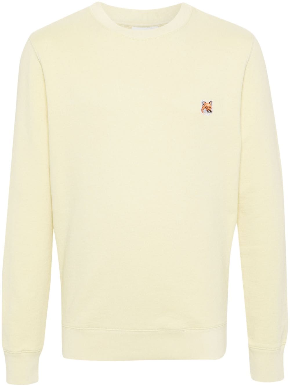 Maison Kitsuné Sweatshirt mit Fuchs-Patch - Gelb von Maison Kitsuné