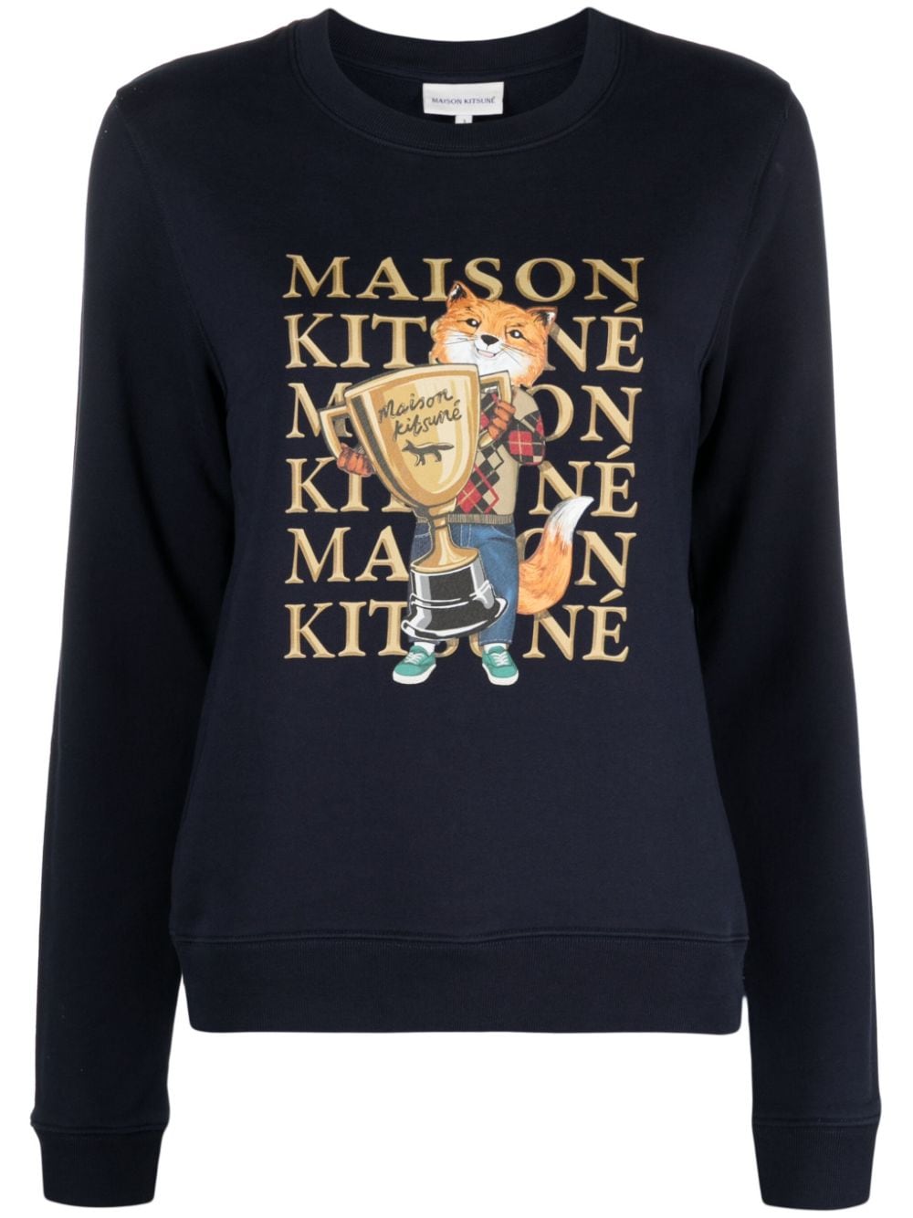 Maison Kitsuné Sweatshirt mit Logo-Print - Blau von Maison Kitsuné