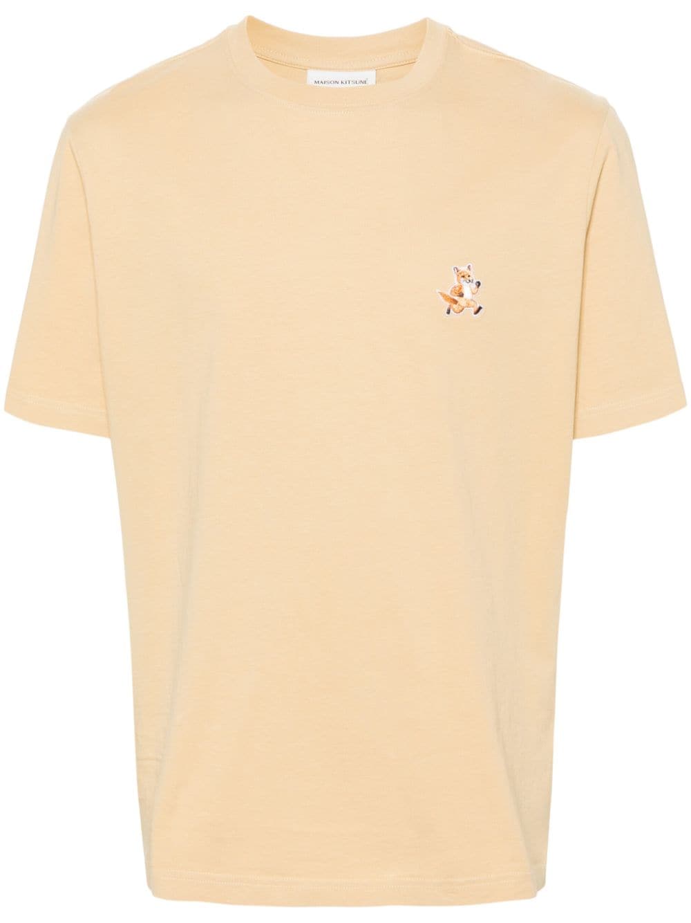 Maison Kitsuné T-Shirt mit Speedy Fox-Patch - Gelb von Maison Kitsuné