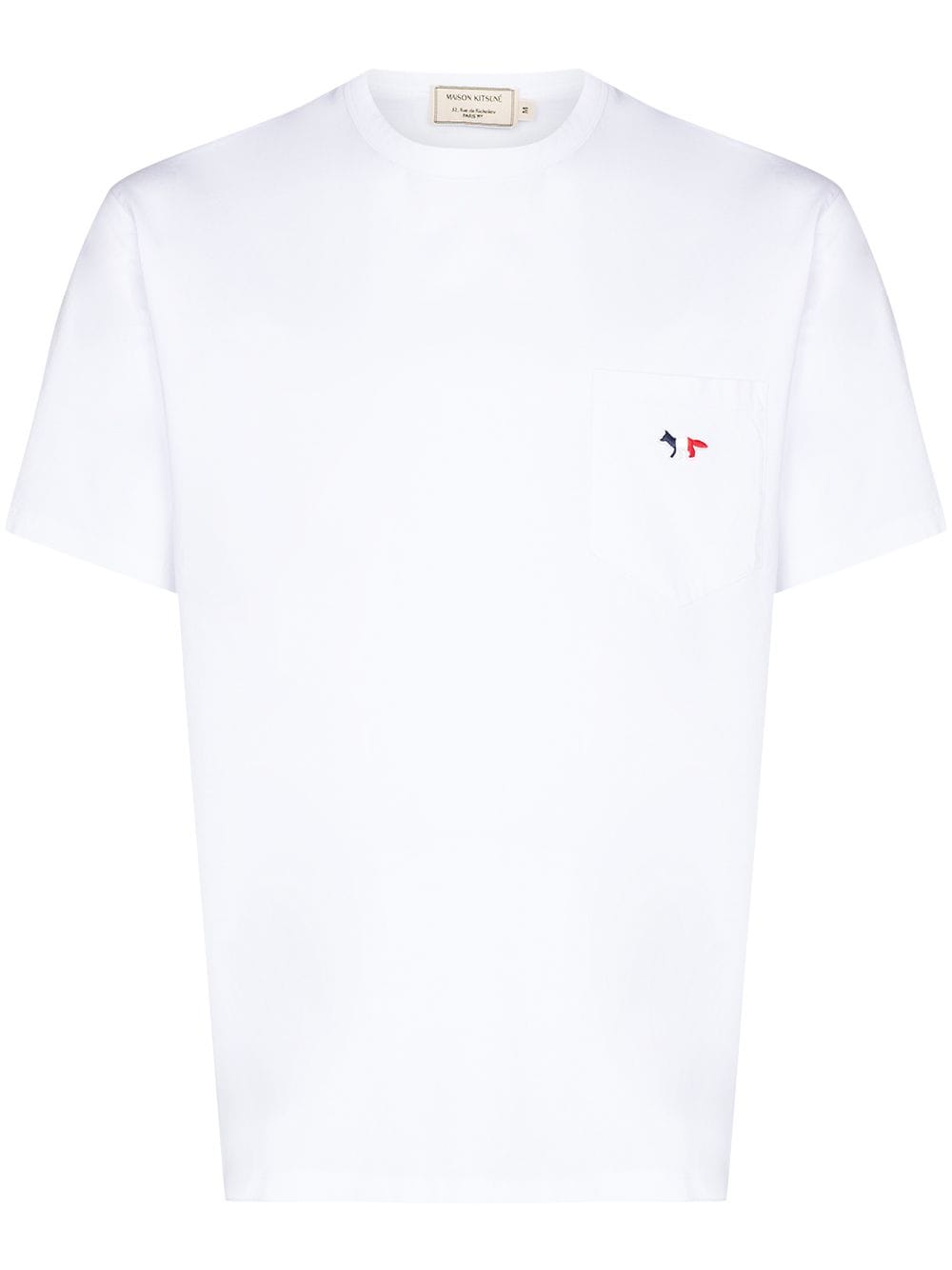 Maison Kitsuné T-Shirt mit aufgesticktem Logo - Weiß von Maison Kitsuné