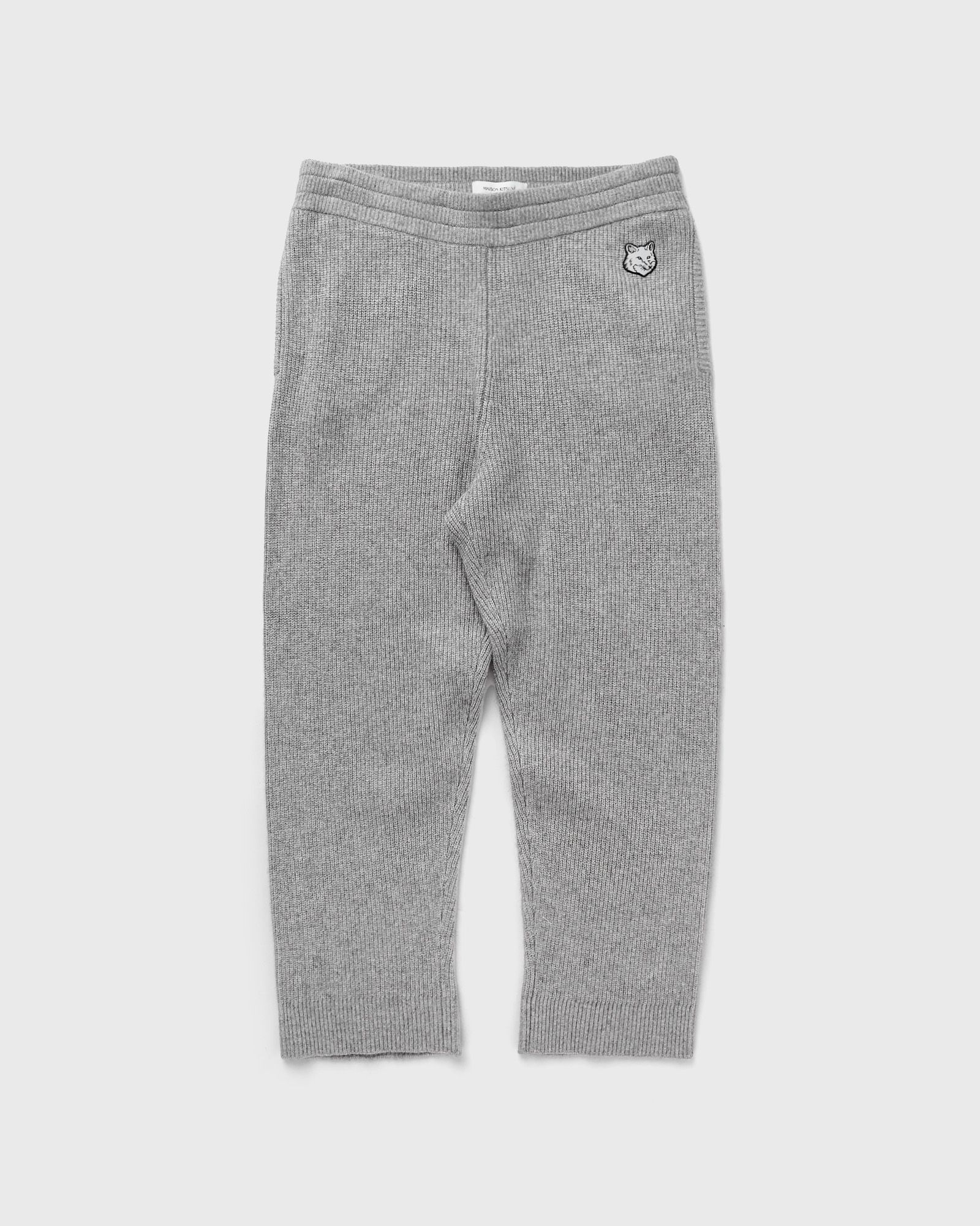 Maison Kitsune TONAL FOX HEAD PATCH RIBBED JOG PANTS men Sweatpants grey in Größe:XL von Maison Kitsune