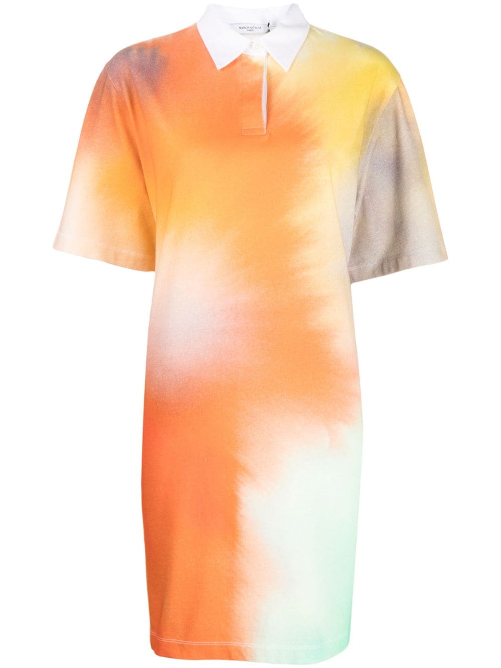 Maison Kitsuné Kleid mit abstraktem Print - Orange von Maison Kitsuné