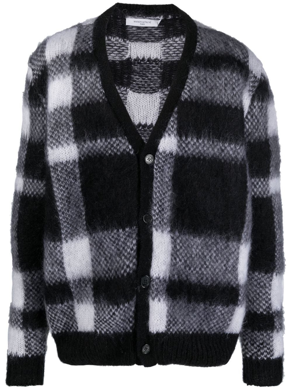 Maison Kitsuné Cardigan mit Karomuster - Schwarz von Maison Kitsuné