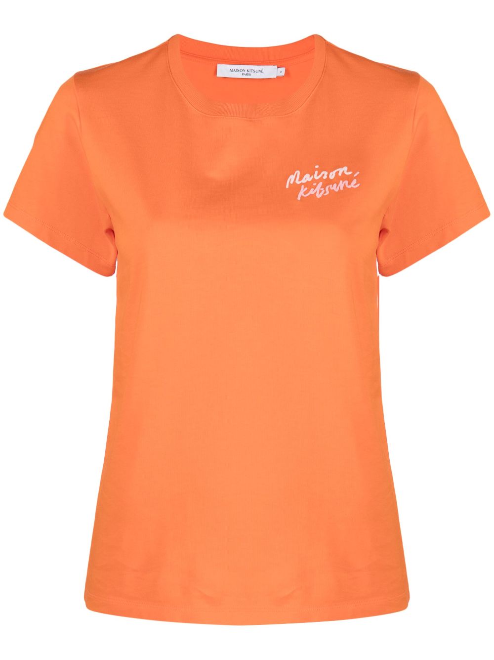 Maison Kitsuné T-Shirt mit Logo-Stickerei - Orange von Maison Kitsuné