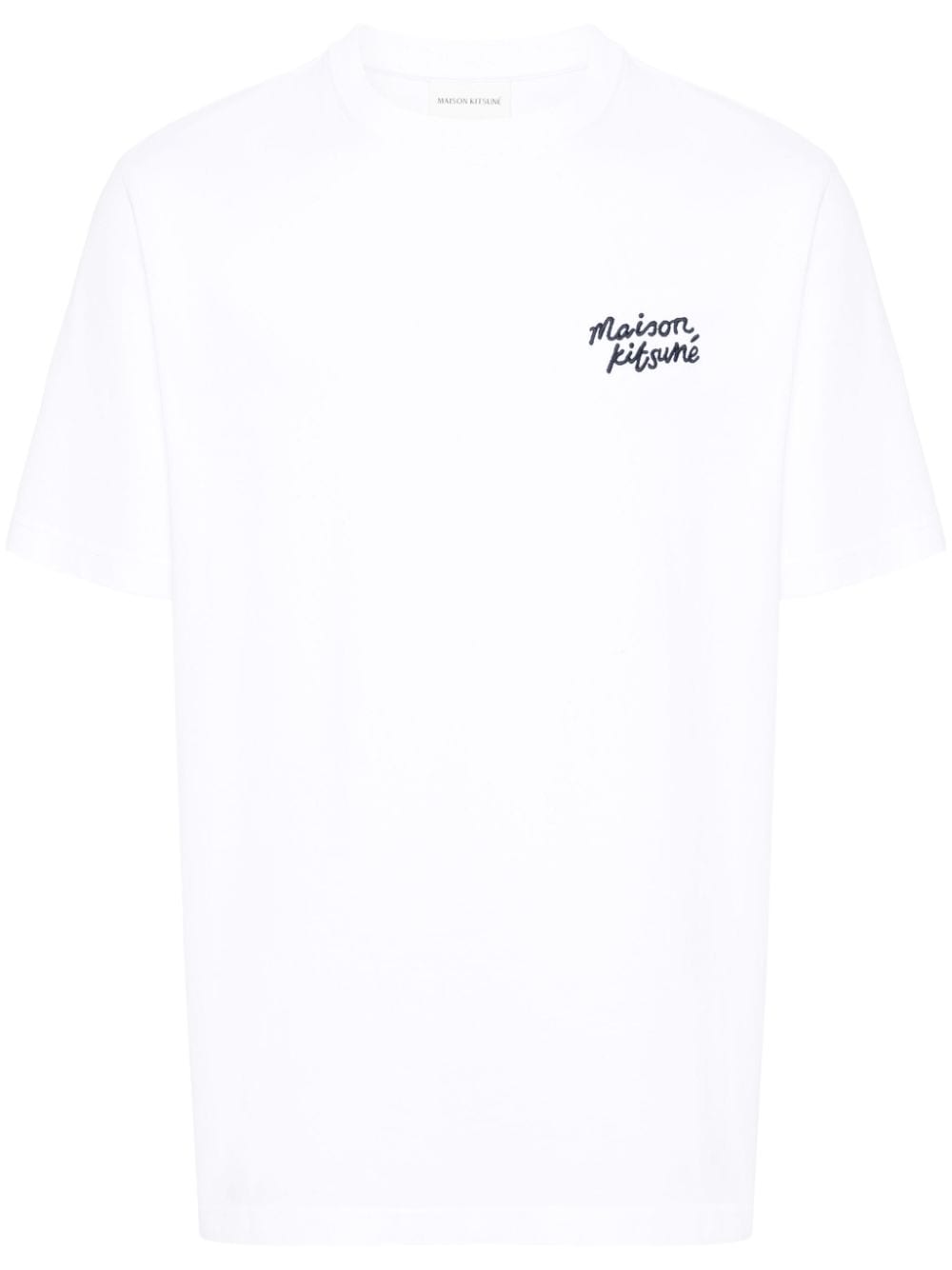 Maison Kitsuné T-Shirt mit Logo-Stickerei - Weiß von Maison Kitsuné
