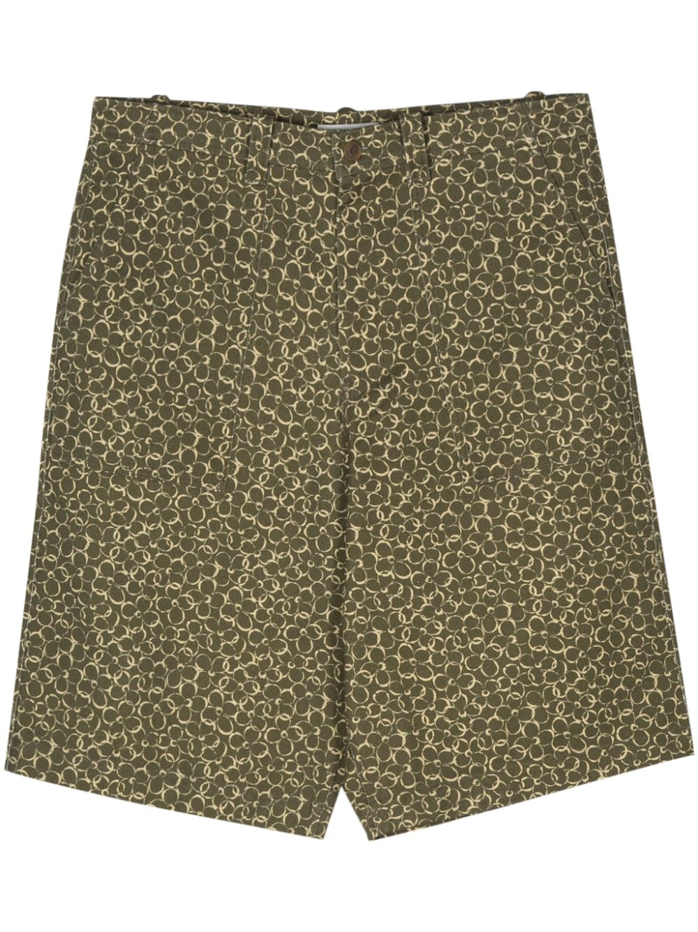 Maison Kitsuné Bermudas mit Blumen-Print - Grün von Maison Kitsuné