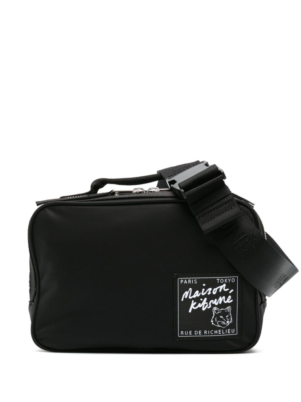 Maison Kitsuné Gürteltasche mit Logo-Patch - Schwarz von Maison Kitsuné