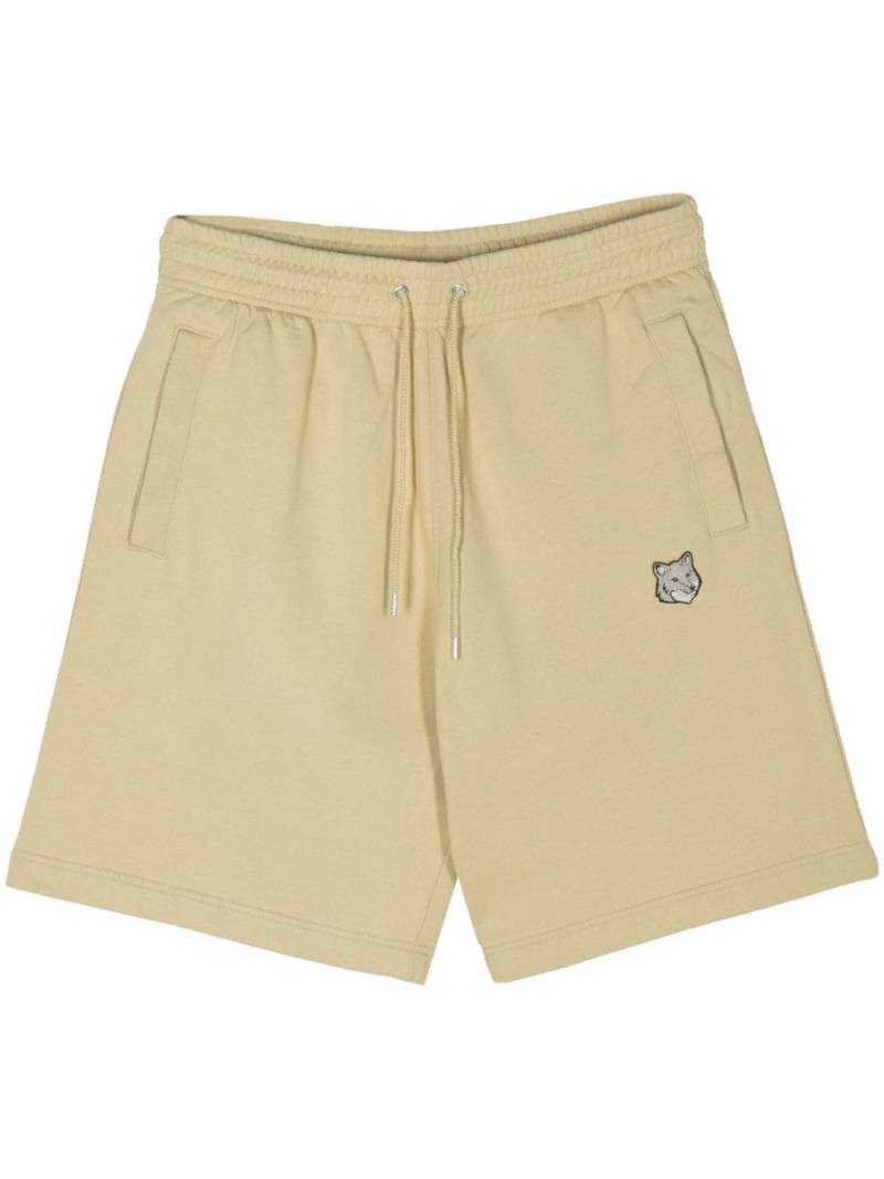 Maison Kitsuné Sportshorts mit Fuchs-Patch - Grün von Maison Kitsuné