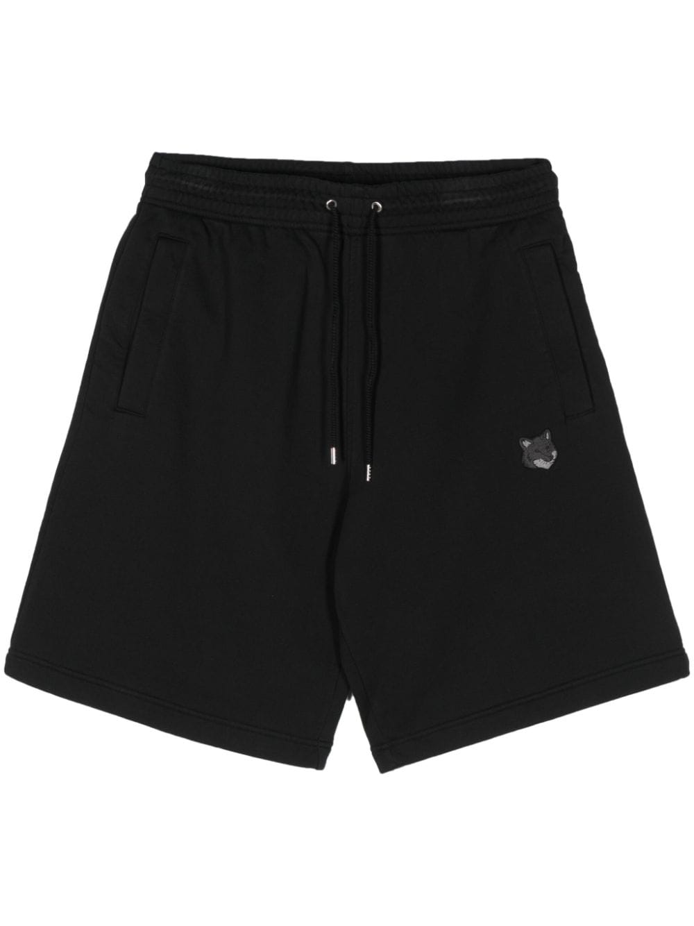 Maison Kitsuné Sportshorts mit Fuchs-Patch - Schwarz von Maison Kitsuné