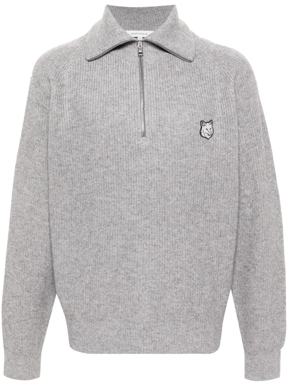 Maison Kitsuné Pullover mit Waffelstrick-Muster - Grau von Maison Kitsuné