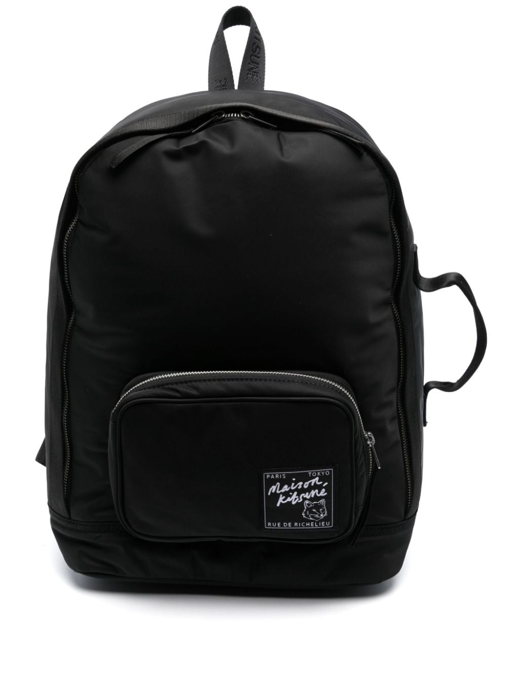 Maison Kitsuné Rucksack mit Logo-Applikation - Schwarz von Maison Kitsuné