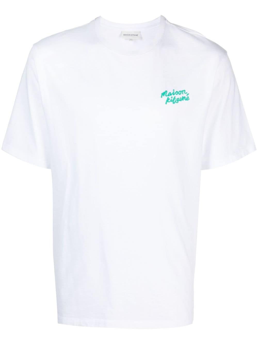 Maison Kitsuné T-Shirt mit Logo-Stickerei - Weiß von Maison Kitsuné